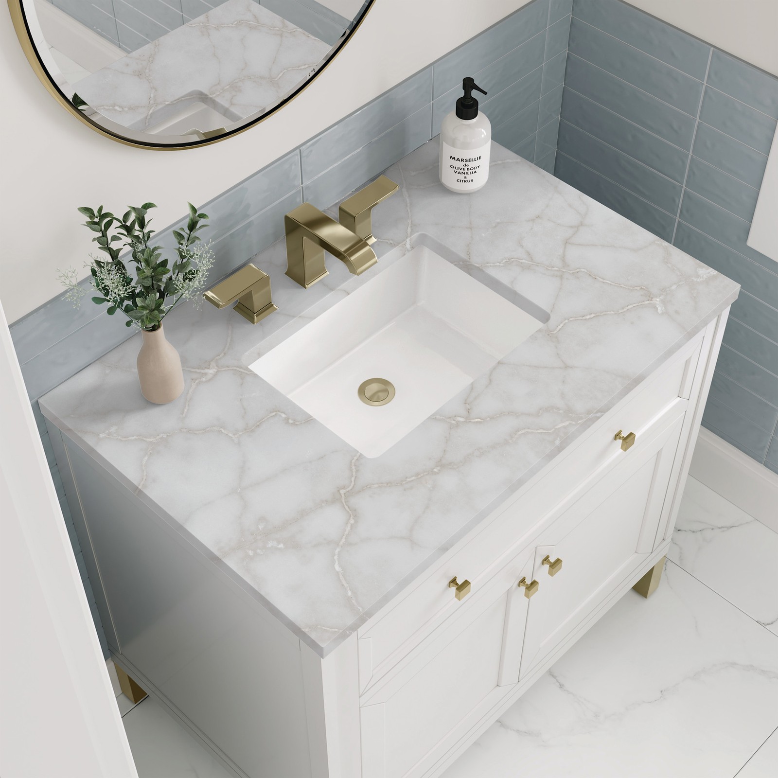 James Martin Vanities 503-V36-3VSL Chicago 36″ – White