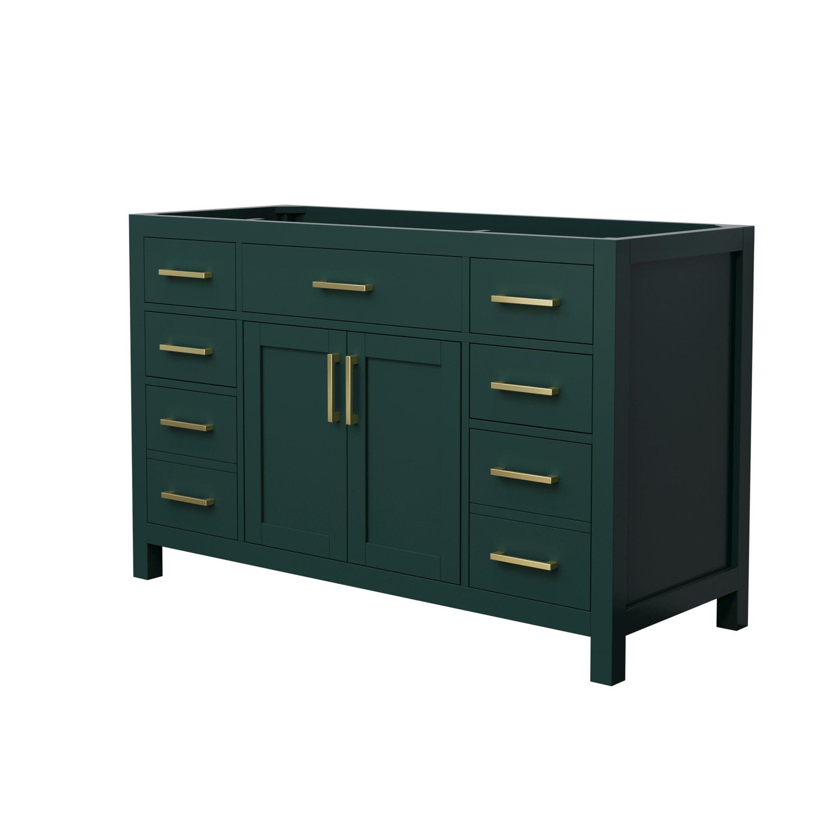 Wyndham Collection WCG242454S-CX-MXX Beckett 53″ Single – Green / Brushed Gold