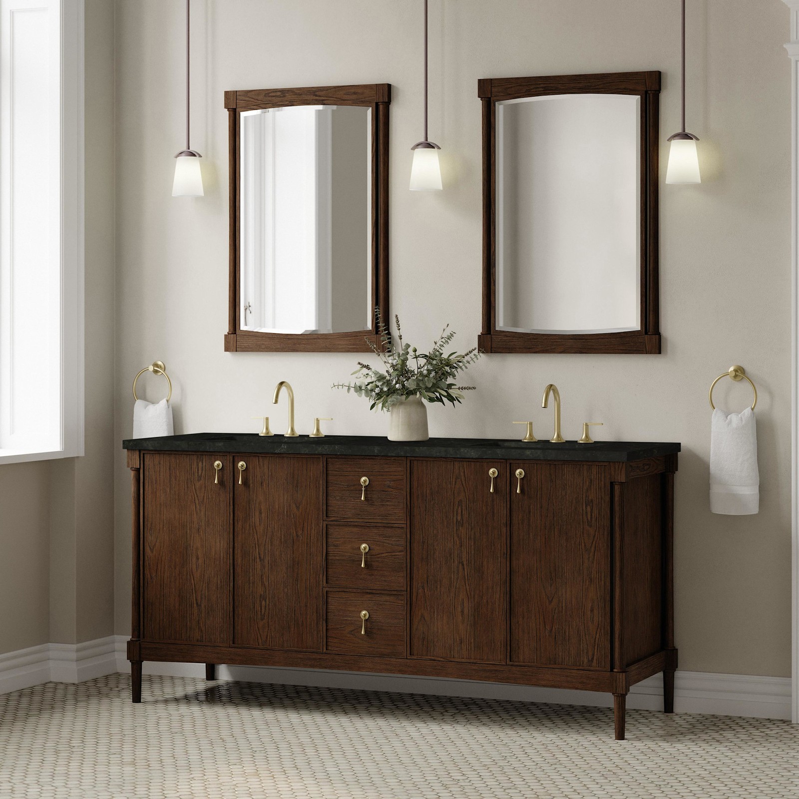 James Martin Vanities D680-V72-3PHT Kinnsden 72″ – Sable Oak