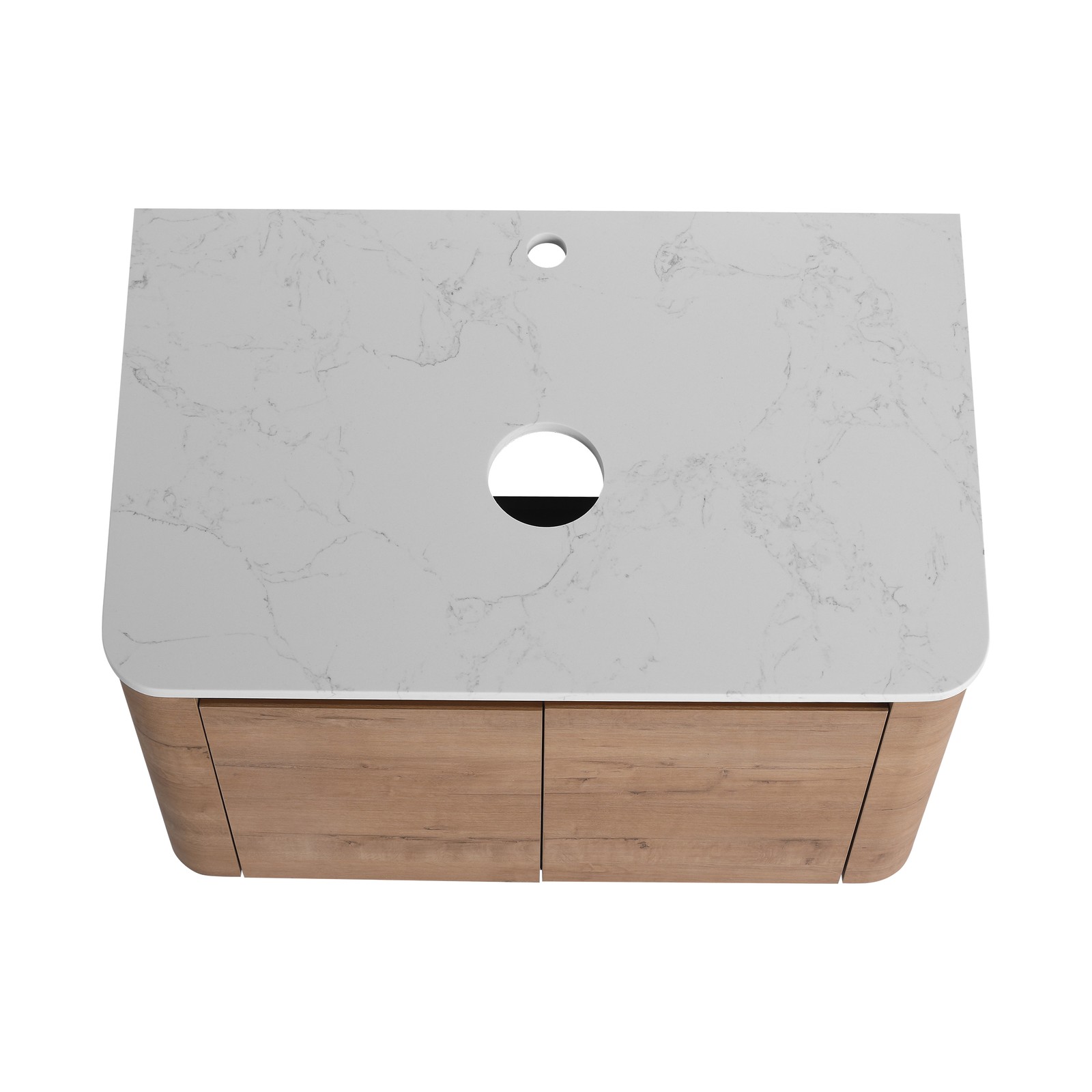 30″ Wood Floating Bathroom Vanity W/Soft-Close Door Cabinet Wall Mounted No Sink