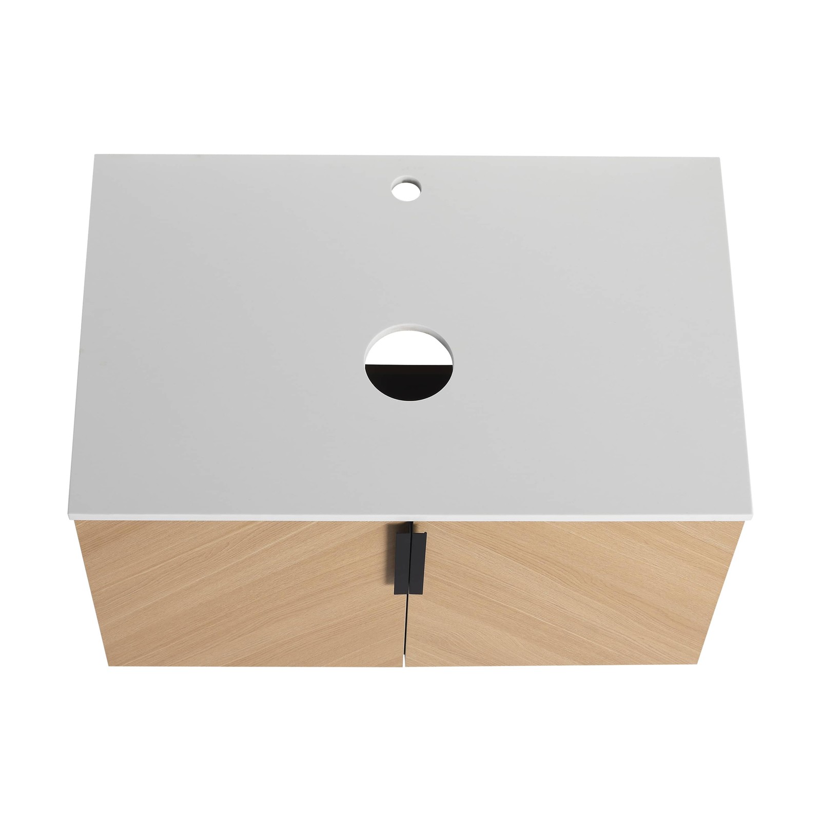 Bathroom Vanity w/Ceramic Sink, Wall-Mounted Storage Cabinet w/Soft Close Door