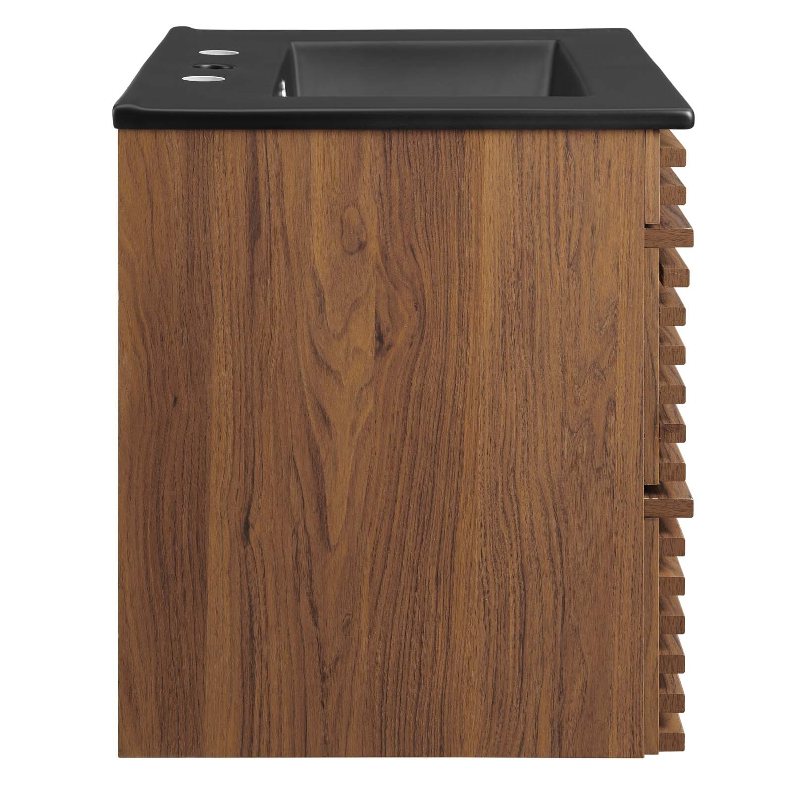 Modway Render 24″ Wall-Mount Bathroom Vanity in Walnut Black