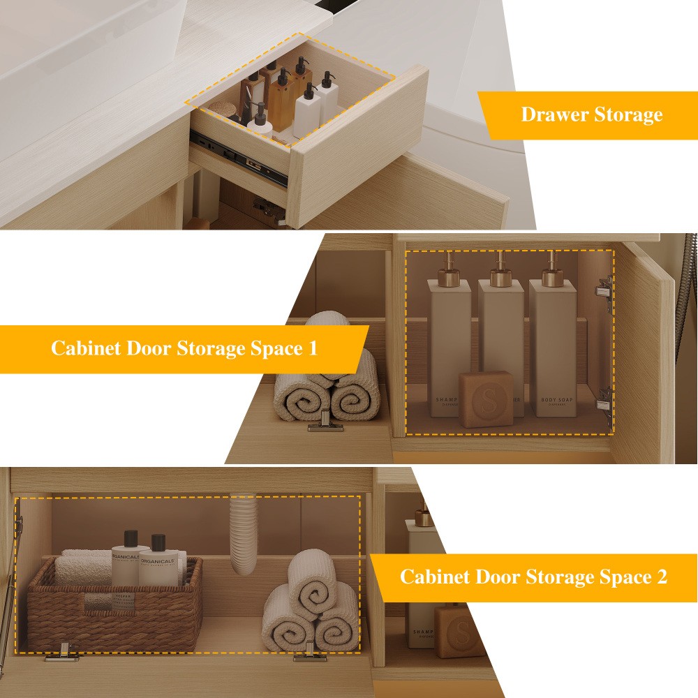 31.5 Inches Floating Single Small Bathroom Vanity with Sink