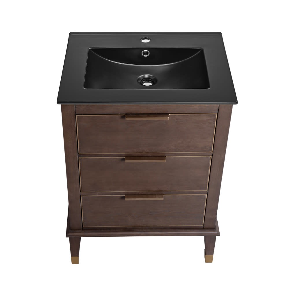 Swiss Madison SM-BV390MB Hugo 24″ – Brown Oak / Matte Black