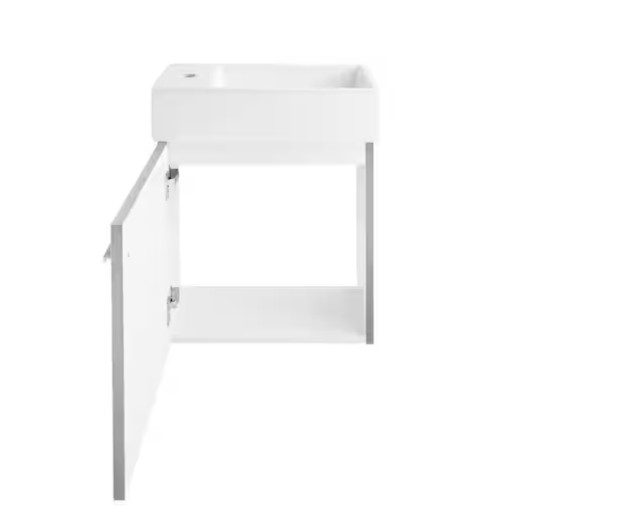 Swiss Madison Colmer 18″ Wall‑Mounted Vanity Base Only – Brushed Gray SM-BV613C