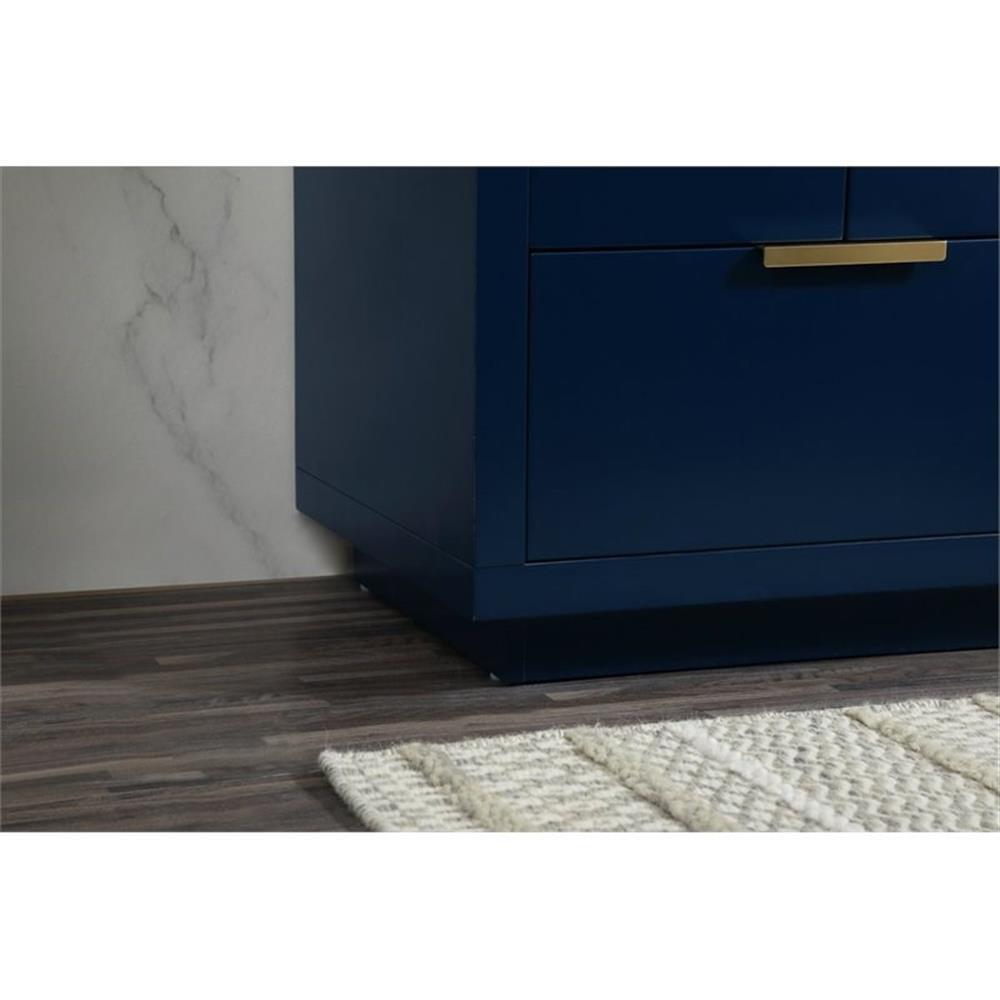 Elegant Decor Blake 24″ Aluminum Alloy MDF Single Bathroom Vanity in Blue