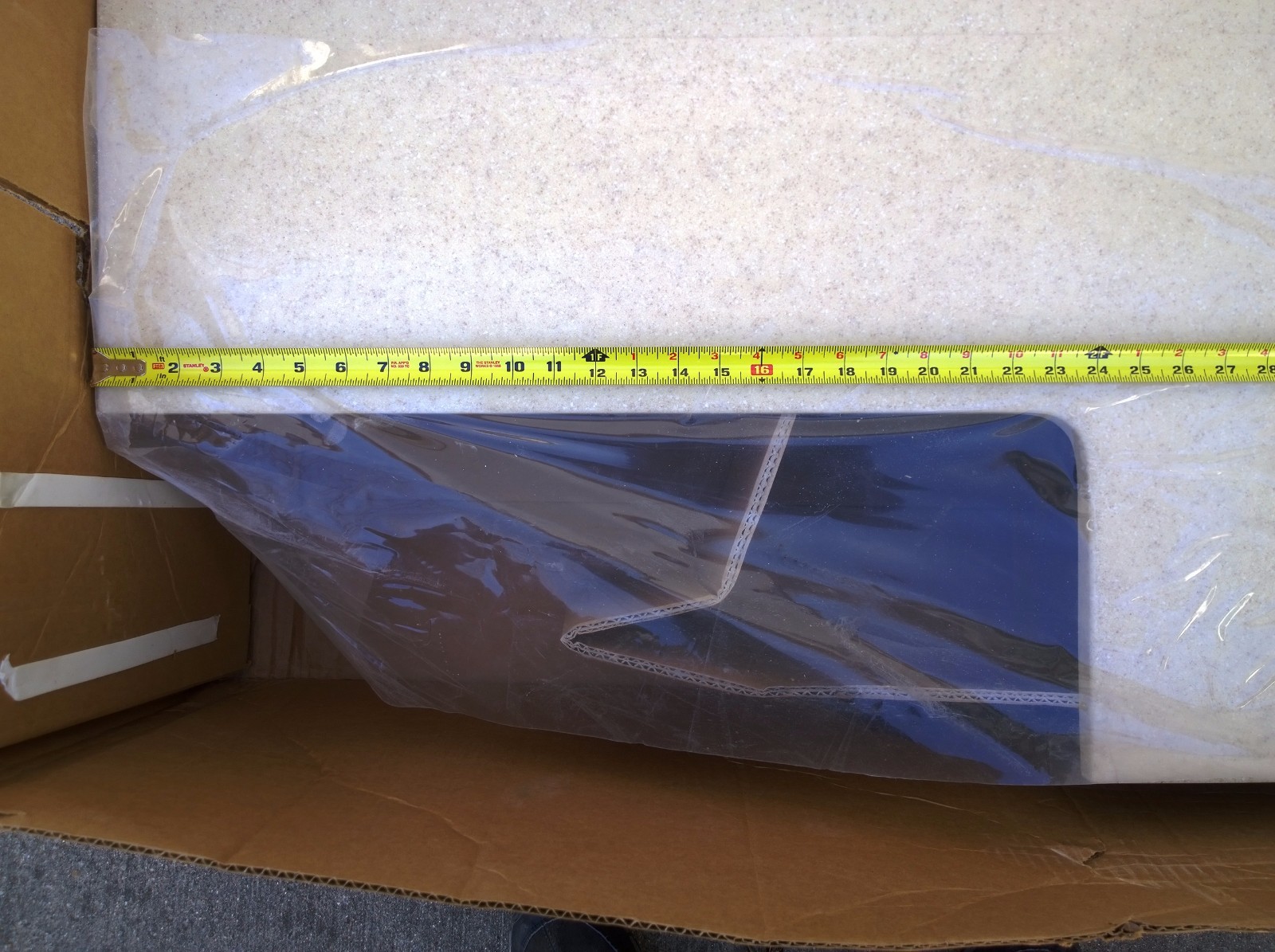 NIB Bath Premium CULTURED GRANITE Vanity Cabinet Top SINK 68″W x 22″/13″ D