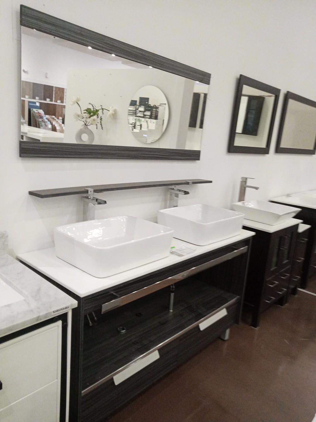 16″ 24″ 30″ 36″ 48′ 55″ 60″ Vanity Base Sink Mirror White Black Gray Blue