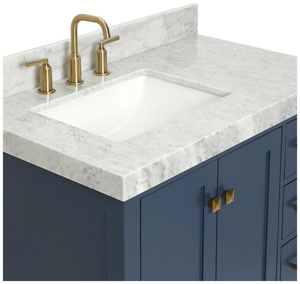Ariel A036SLCW5RVO Cambridge 36″ – Espresso / Italian Carrara Marble Top /
