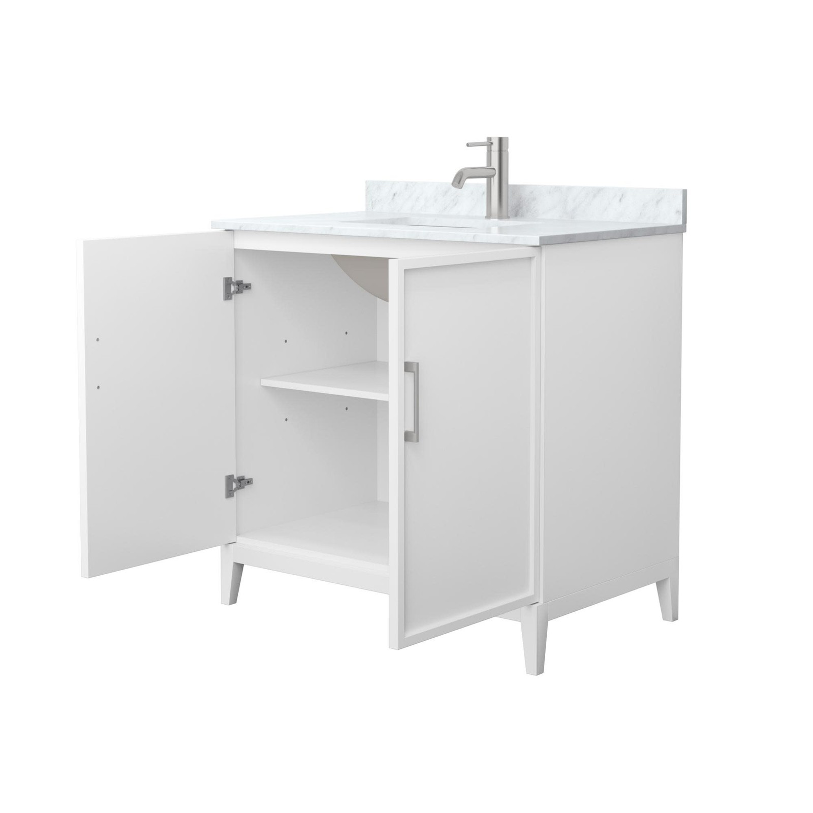 Wyndham Collection WCH717136S-CM-UNSMXX Elan 36″ – White / Matte Black Hardware