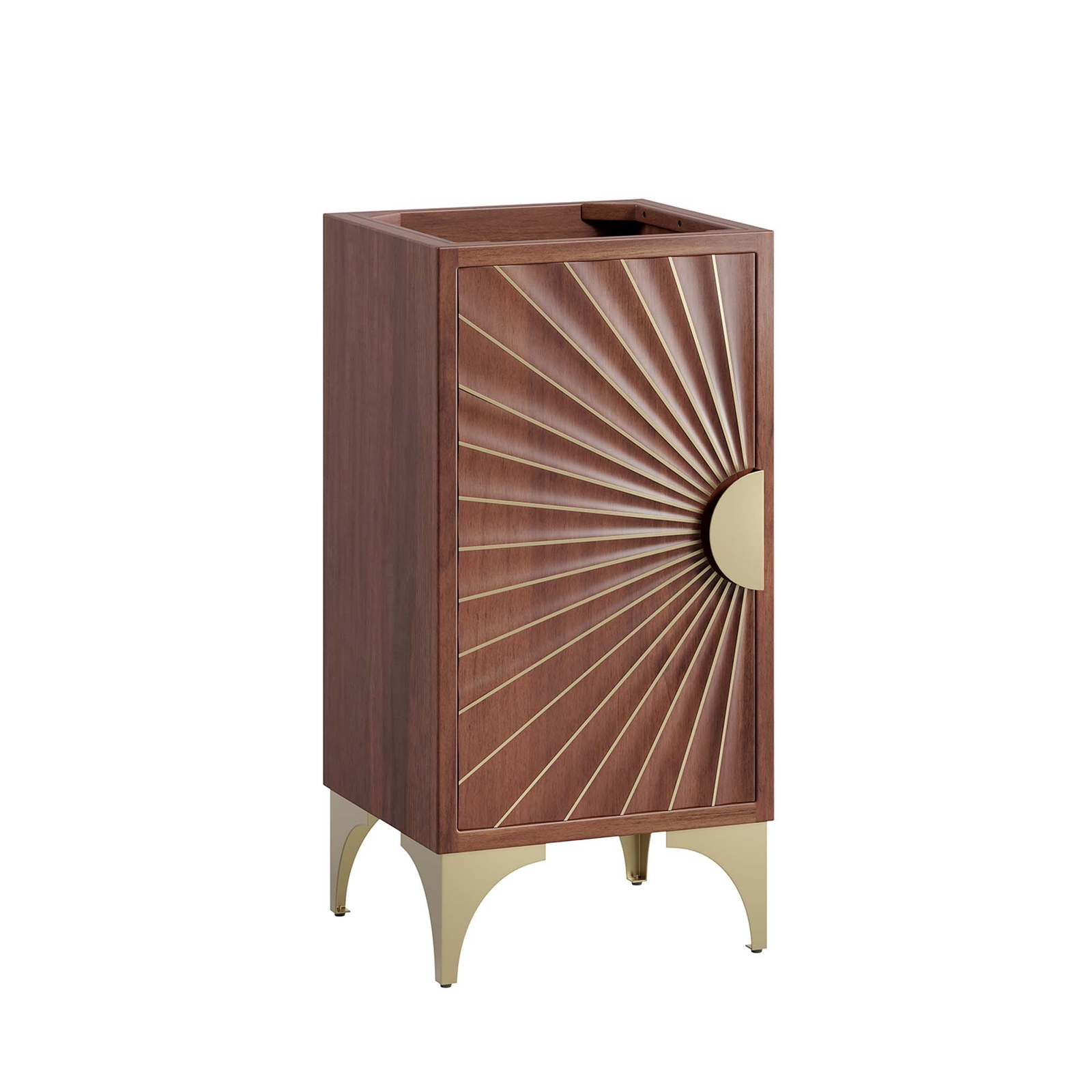 Modway Daylight 18″ Bathroom Vanity Cabinet in Walnut – Sink Basin Not Included