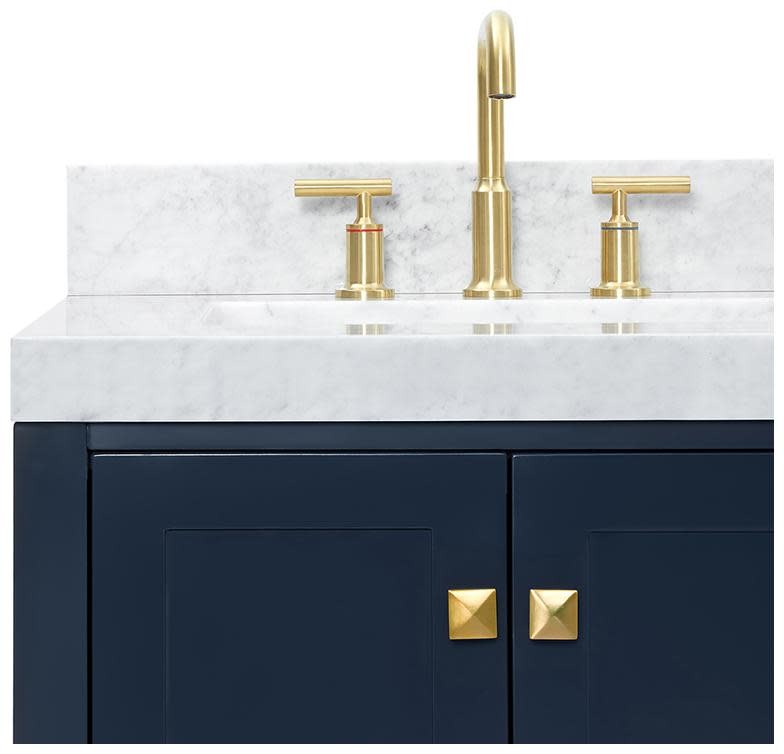Ariel A060DCW5RVO Cambridge 60″ – Espresso / Italian Carrara Marble Top /