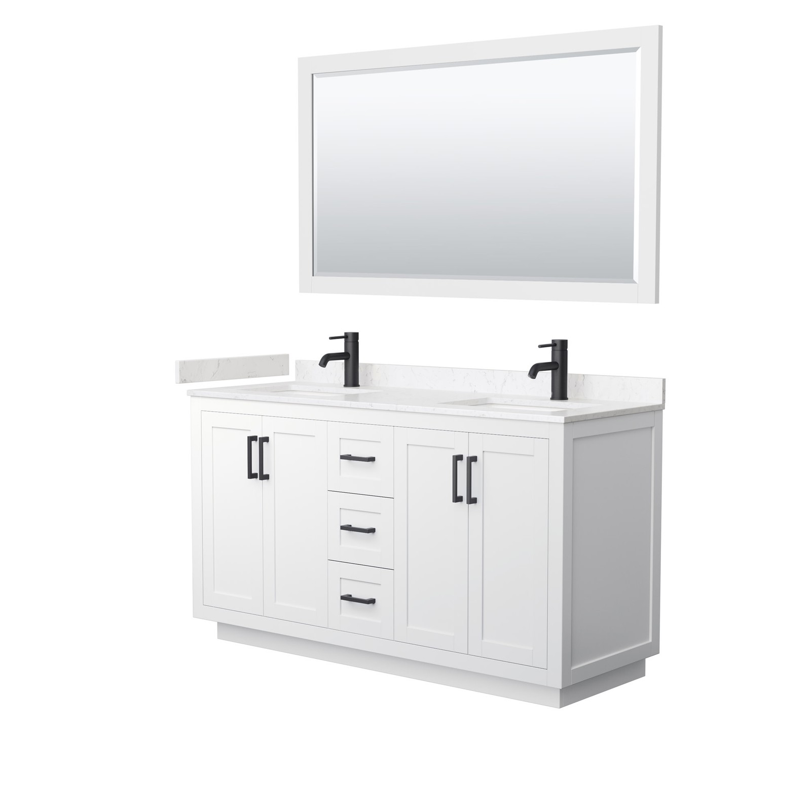Wyndham Collection WCF2929-60D-VCA-M58 Miranda 60″ – Dark Gray / White Cultured