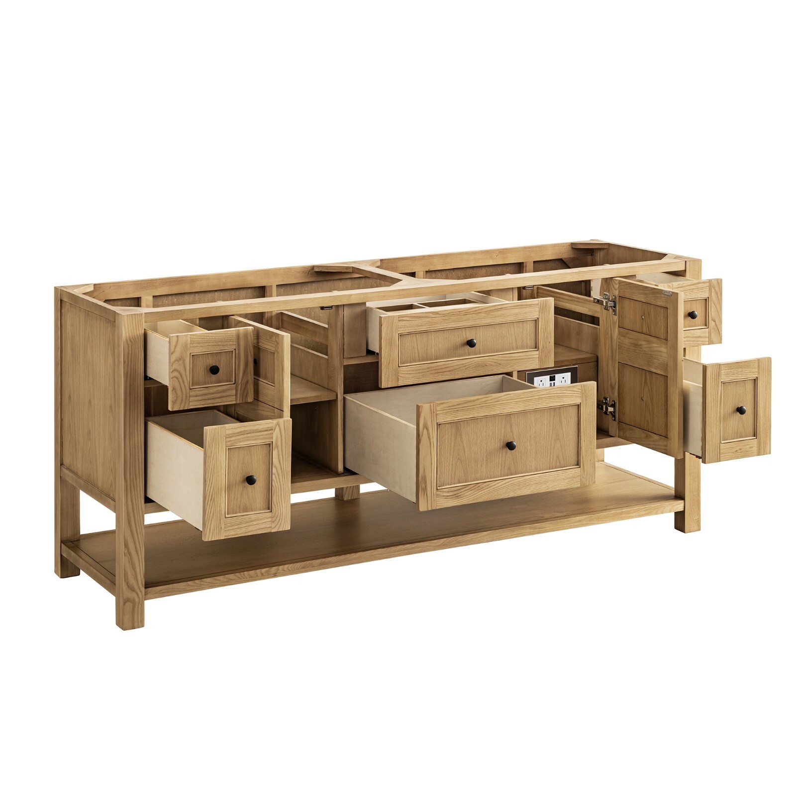72in James Martin Breckenridge 330-V72-LNO Vanity Base Only, Light Natural Oak