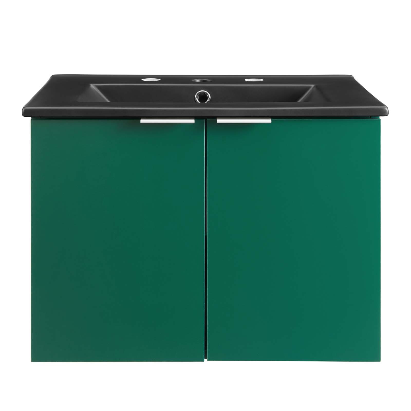 Modway Maybelle 24″ Wall-Mount Bathroom Vanity In Green Black