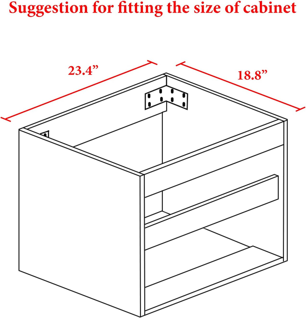 24″X18.5″ Drop-In Bathroom Sink, White Porcelain Integrated Vanity Top with Sing