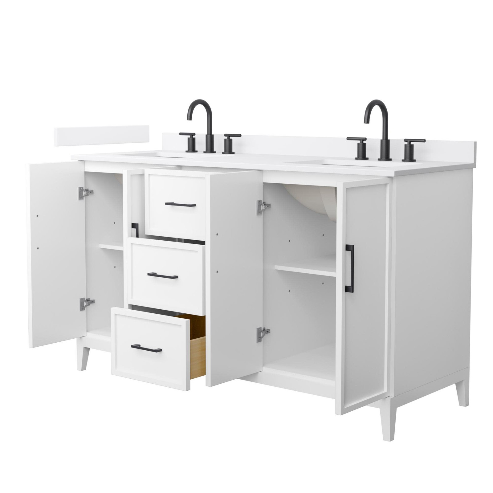 Wyndham Collection WCH717160D-VCA3-US3MXX Elan 60″ – White Oak / White Cultured