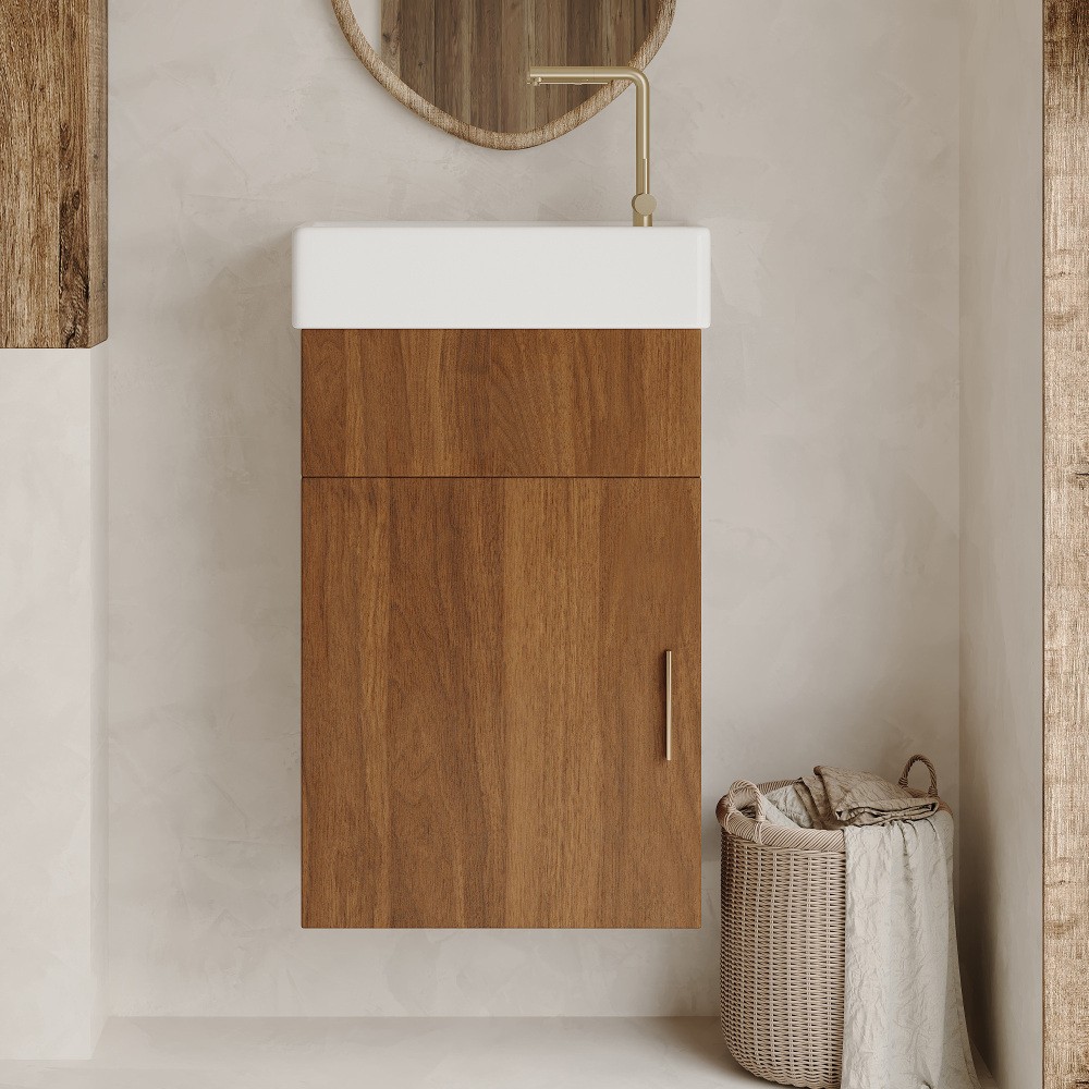 Modern Floating Bathroom Vanity with Intergrated Ceramic Basin
