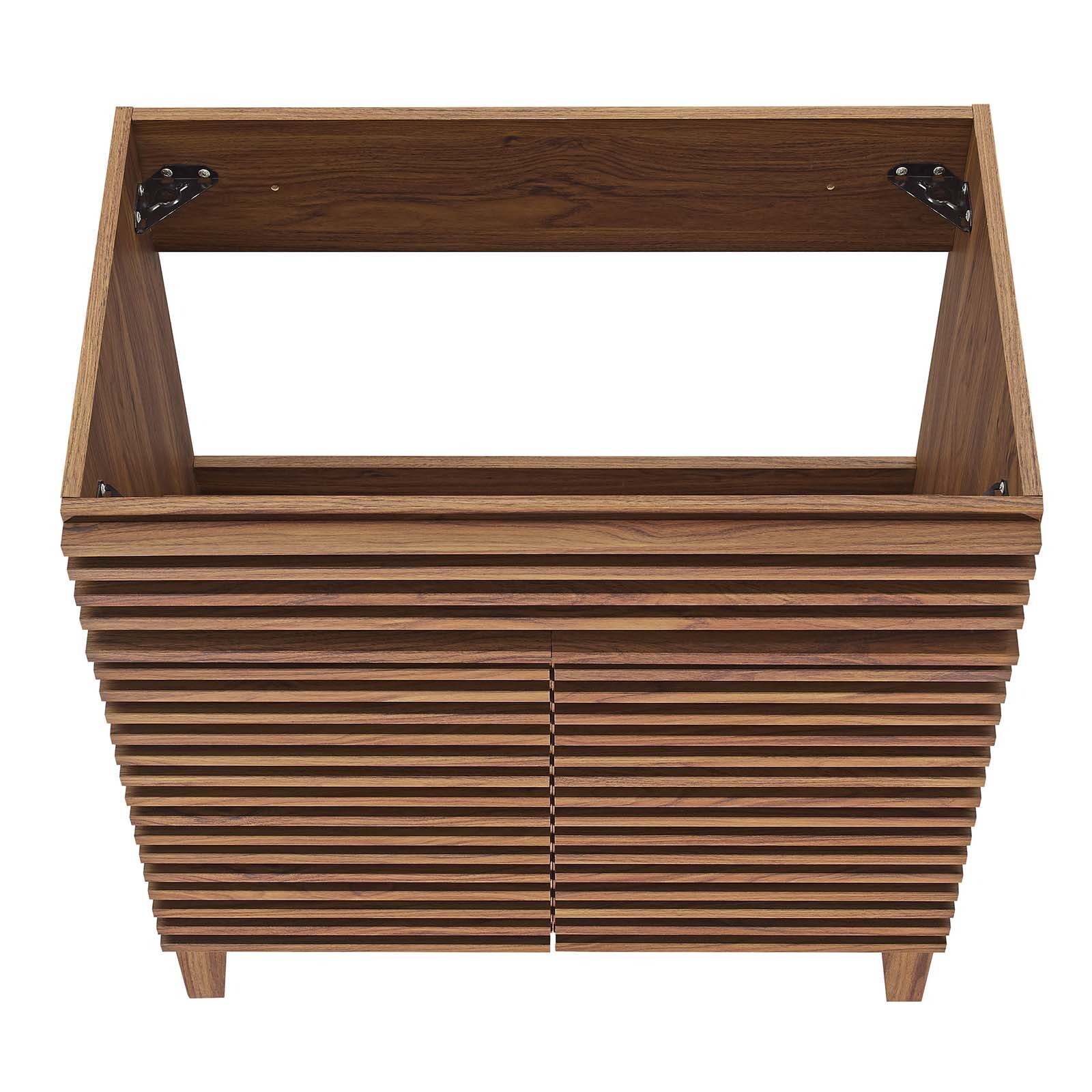 Modway Render 30″ Bathroom Vanity in Walnut – Sink Basin Not Included