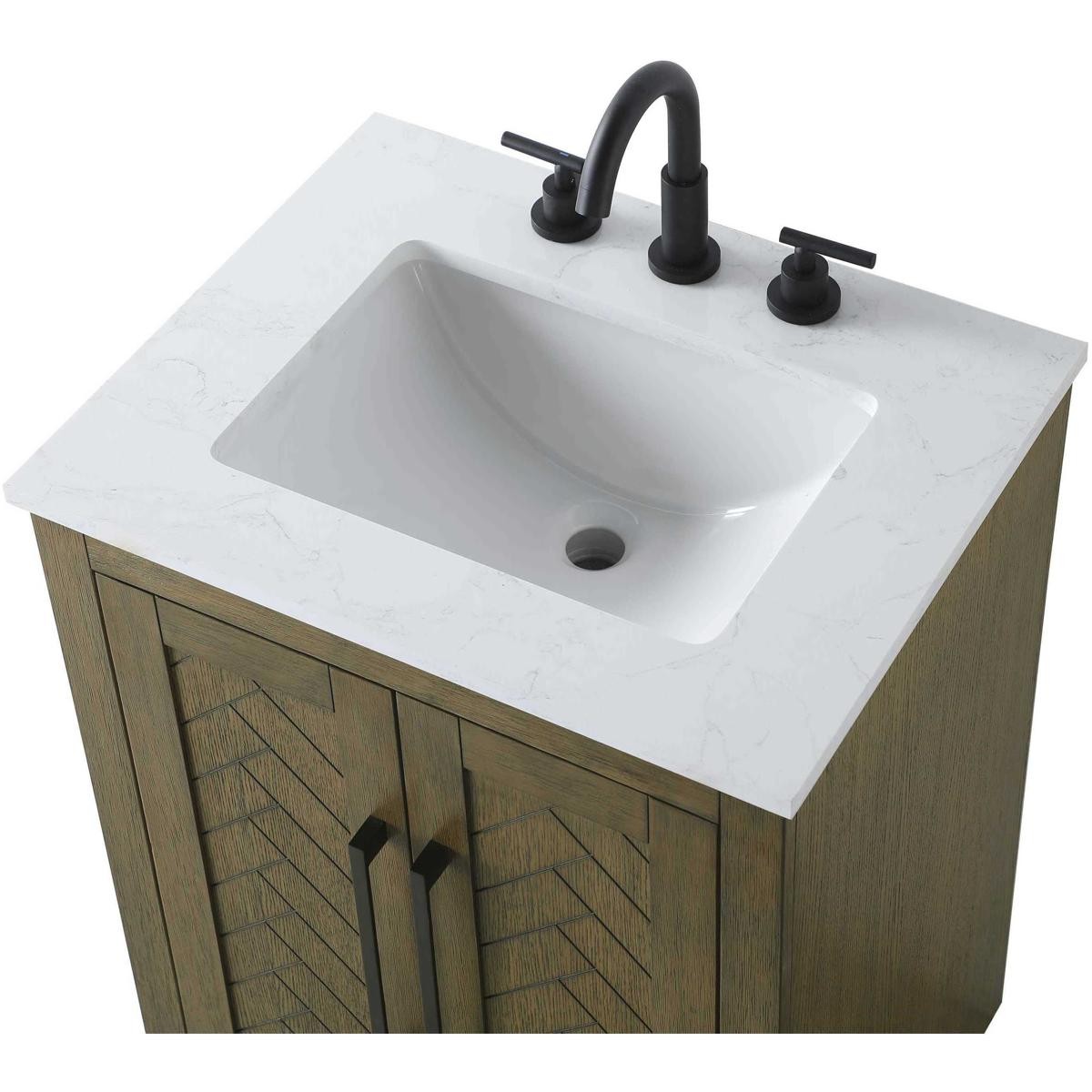 Elegant Lighting VF29024HO Chase 24 X 34 inch Hazel Oak Bathroom Vanity Cabinet
