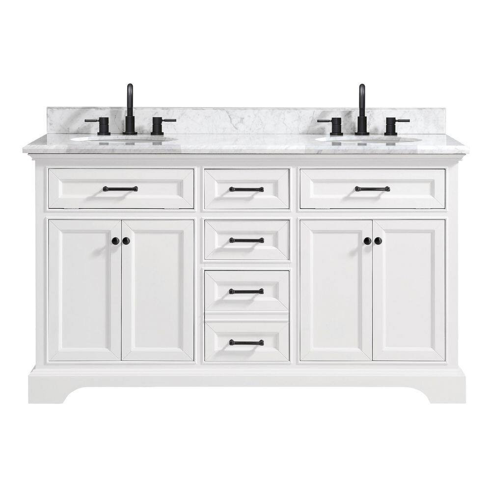Windlowe 61 In. and 73 In. W Vanity Hardware Set in Matte Black 1-Piece