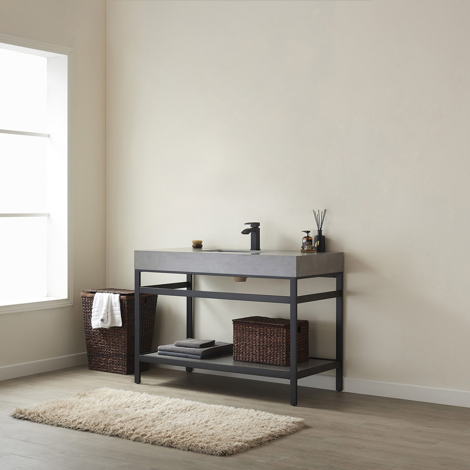 Miseno MV702548-NM Funes 48″ – Brushed Gold / White