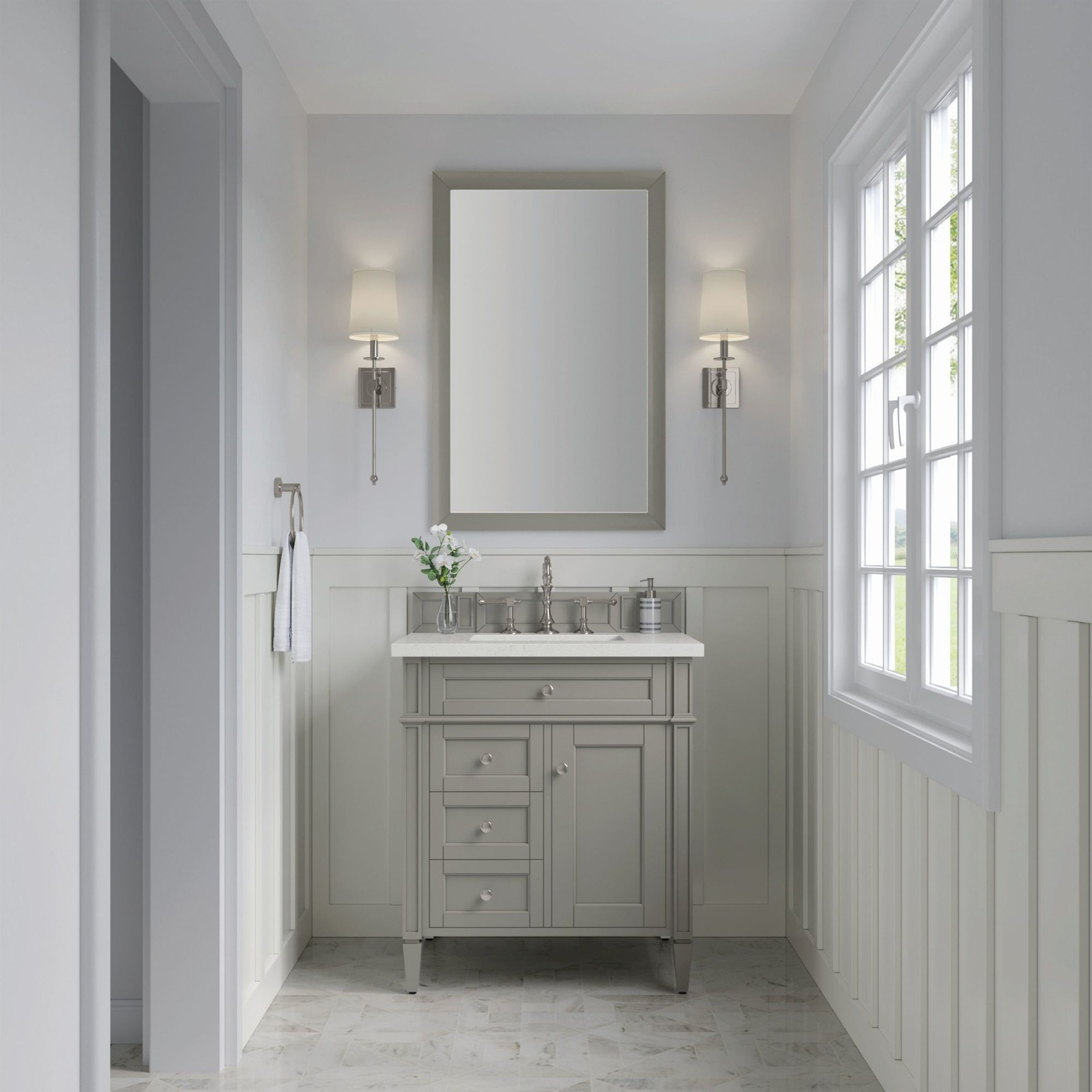 James Martin Vanities 650-V30-3LDL Brittany 30″ Single Basin – Black