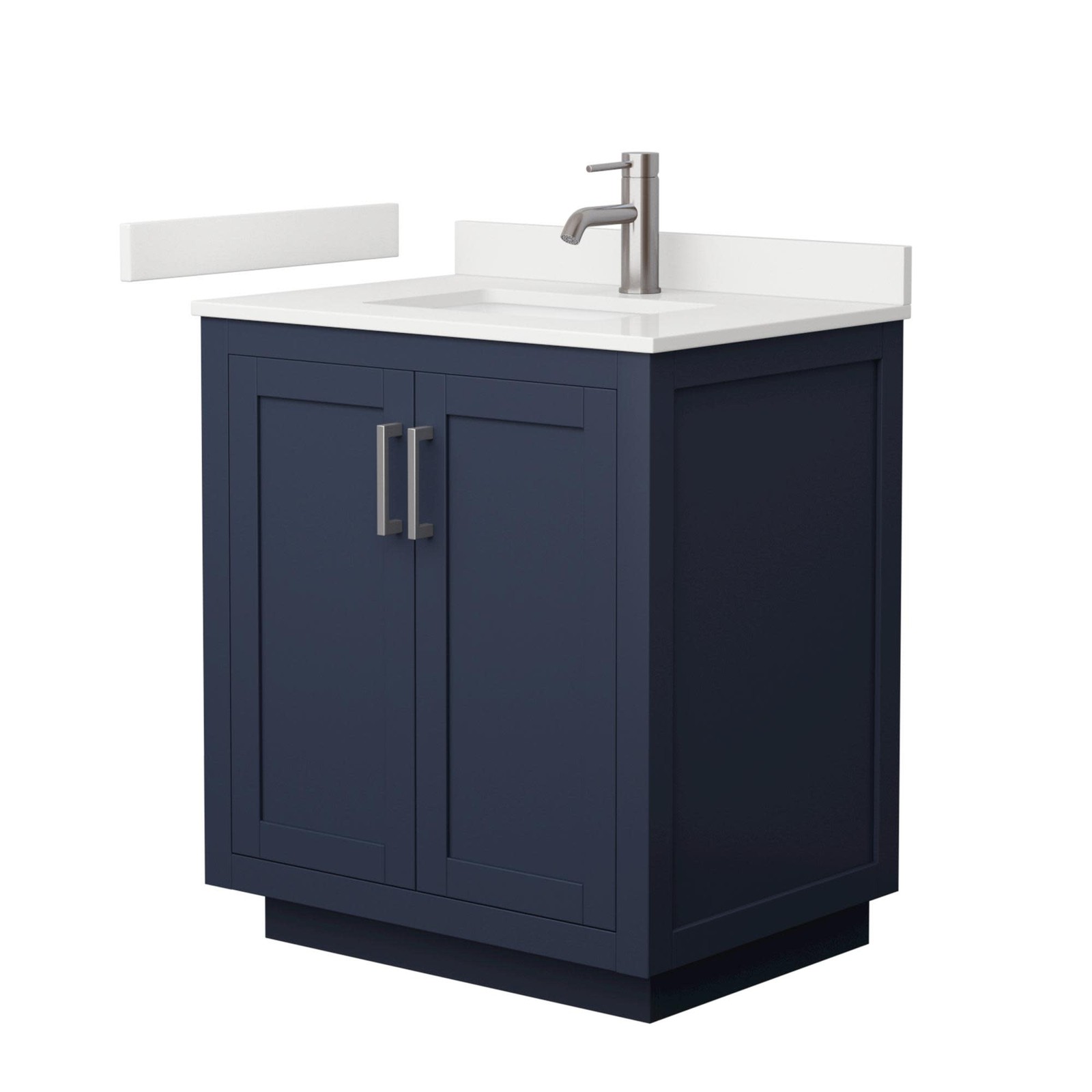 Wyndham Collection WCF292930S-QTZ-UNSMXX Miranda 30″ – Dark Gray / White Quartz