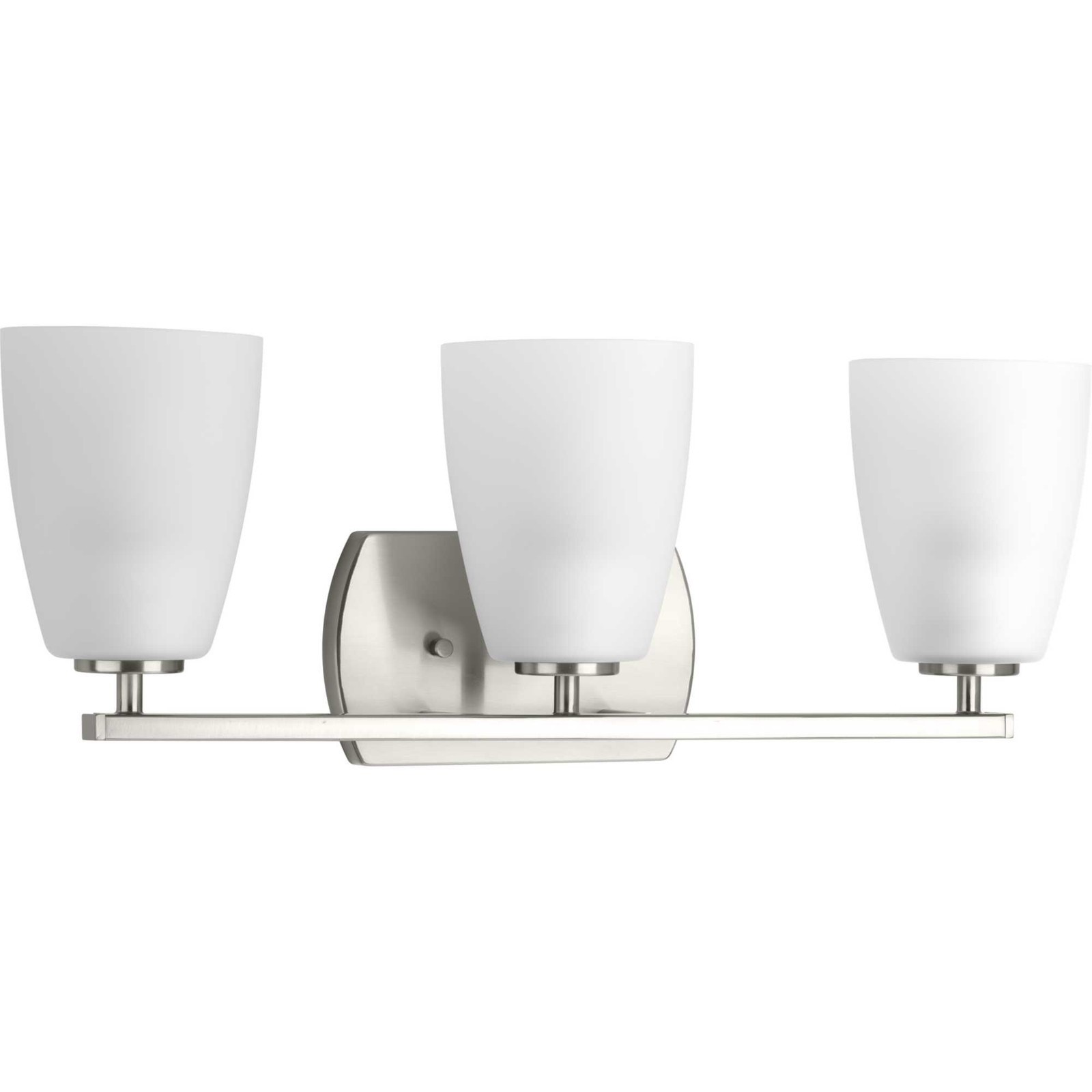 Three Light Brushed Nickle Etched Glass, Modern, Bath Vanity Light (New)