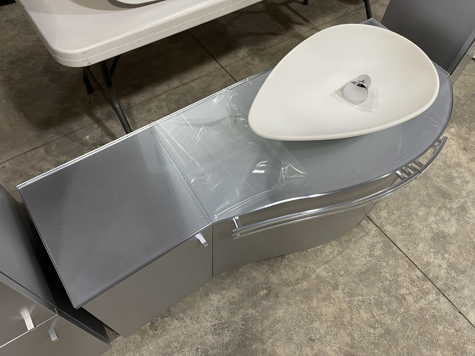 Ardeco Artesi Ultra Modern Bathroom Vanity Cabinet Mirror Set Italy $12K Retail!