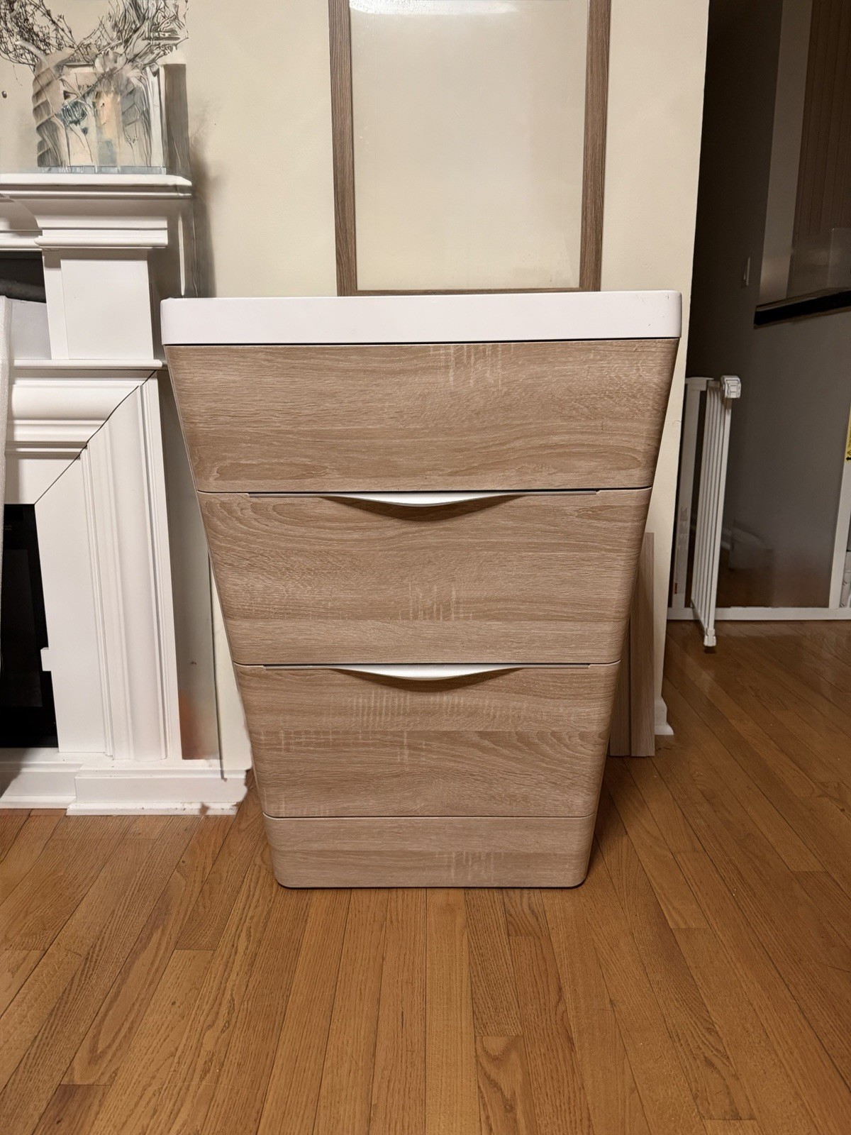 Fresca Milano Single Sink Bathroom Vanity White Oak 25.5″ Freestanding, 2 Soft …