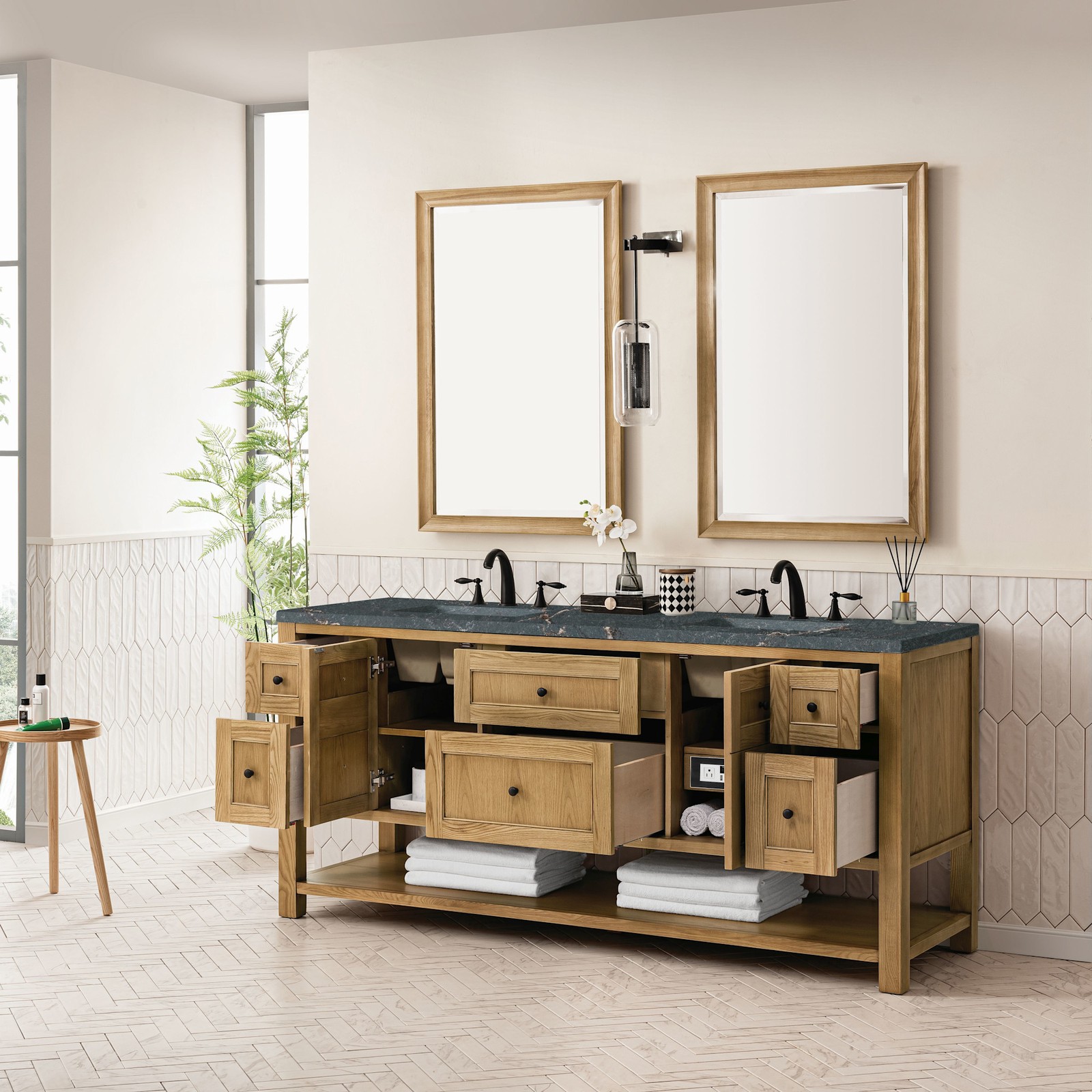 James Martin Vanities 330-V72-FPBL Breckenridge 72″ – Serenity Blue