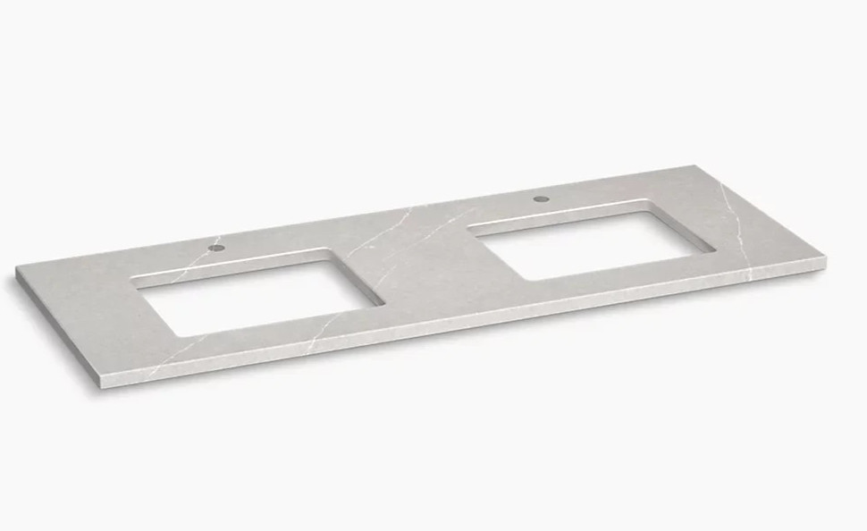 Kohler 28258-ESR – Silestone Quartz 61″ Vanity Top with Two Sink Cutouts
