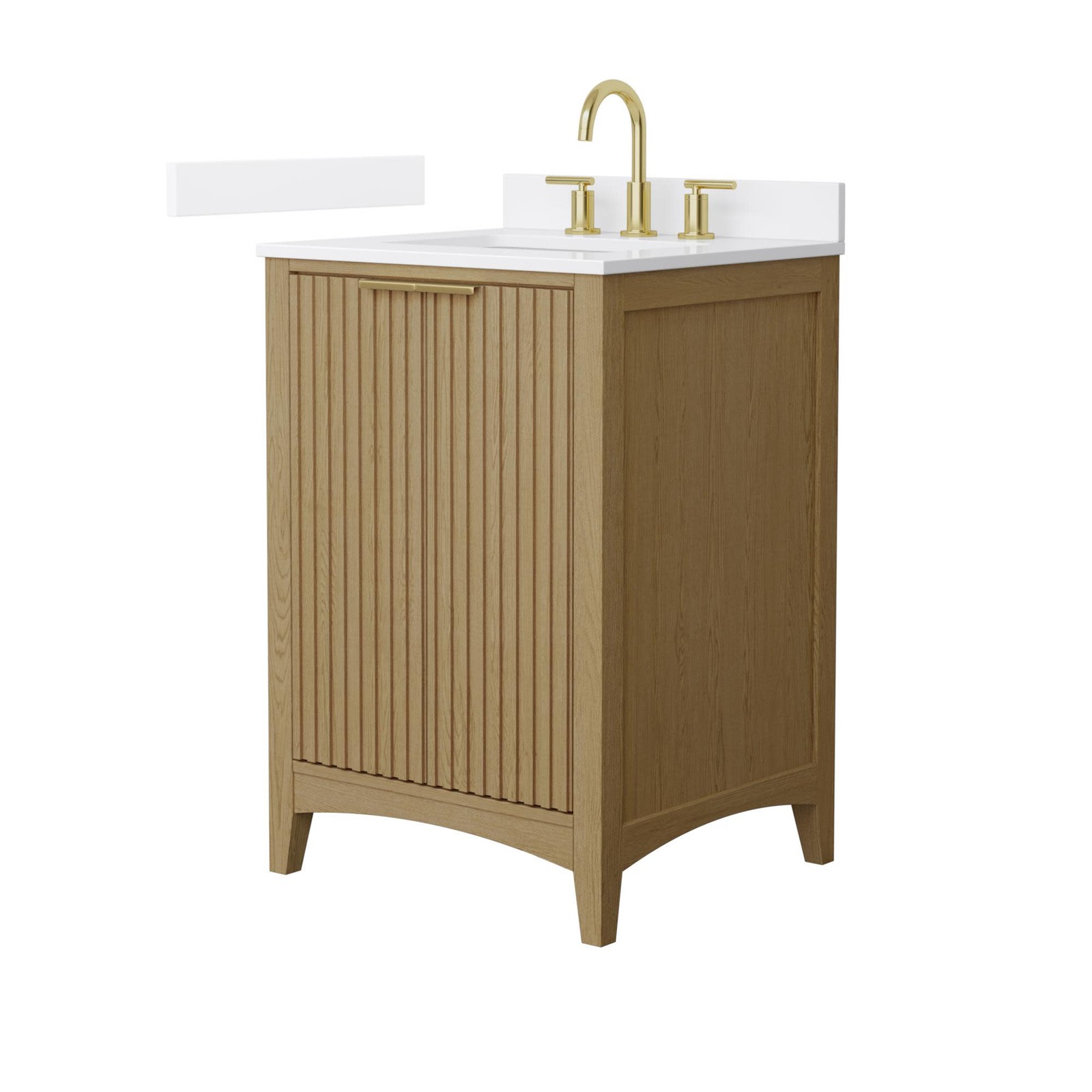 Wyndham Collection WCF9191-24S-VCA-US3MXX Palmilla 24″ – Natural Oak / White