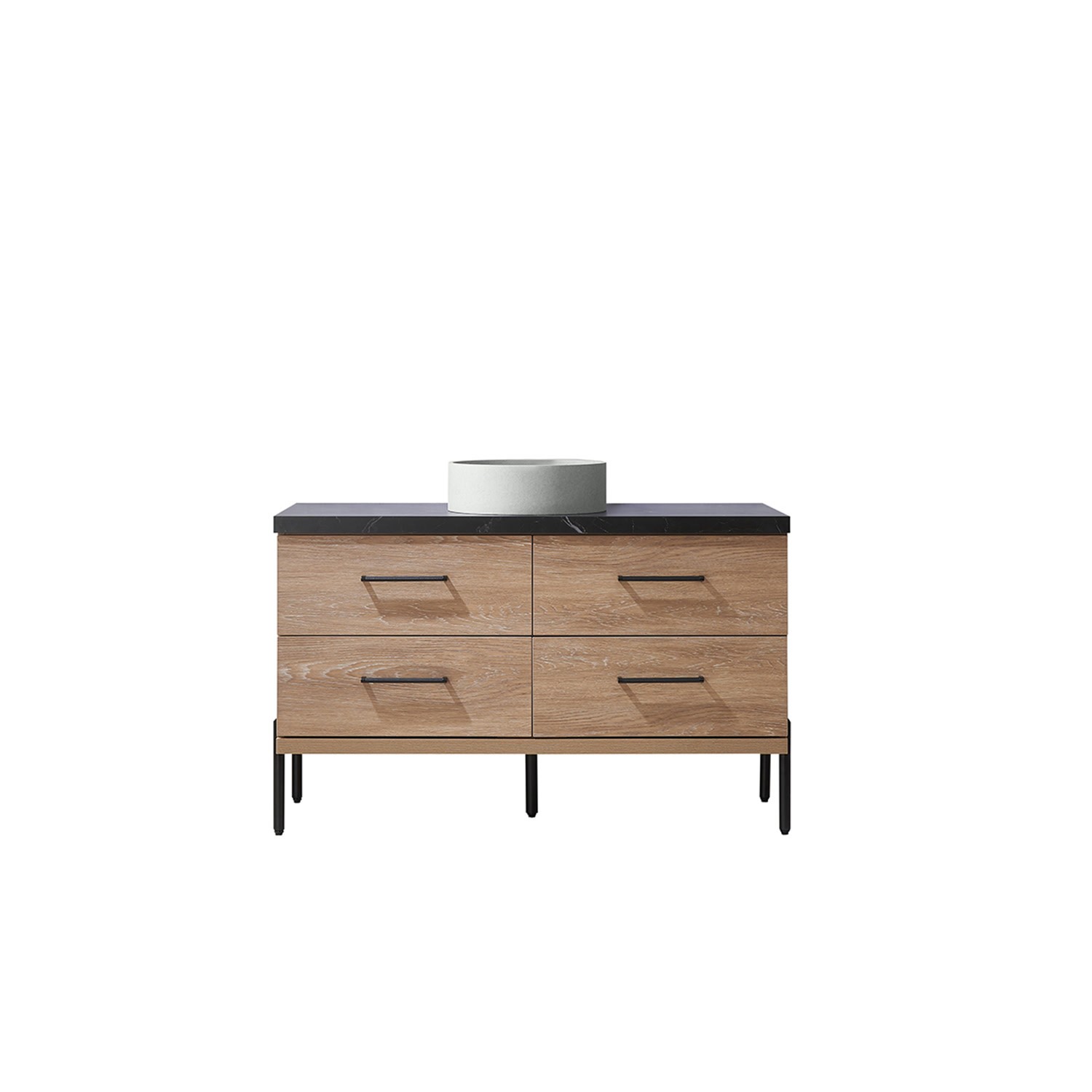 Miseno MV-NM-705148C Trento 48″ – North American Oak / Black