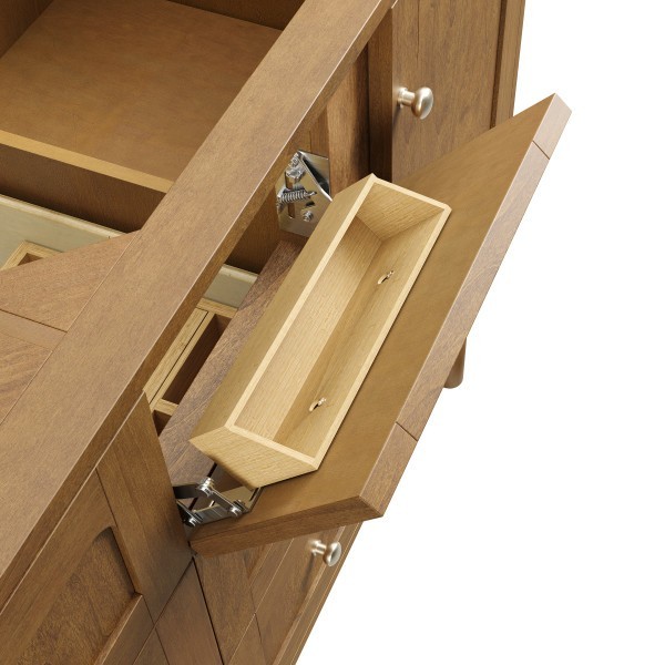 60″ James Martin Laurent 545-V60D-HNO Double Vanity Cabinet Honey Oak
