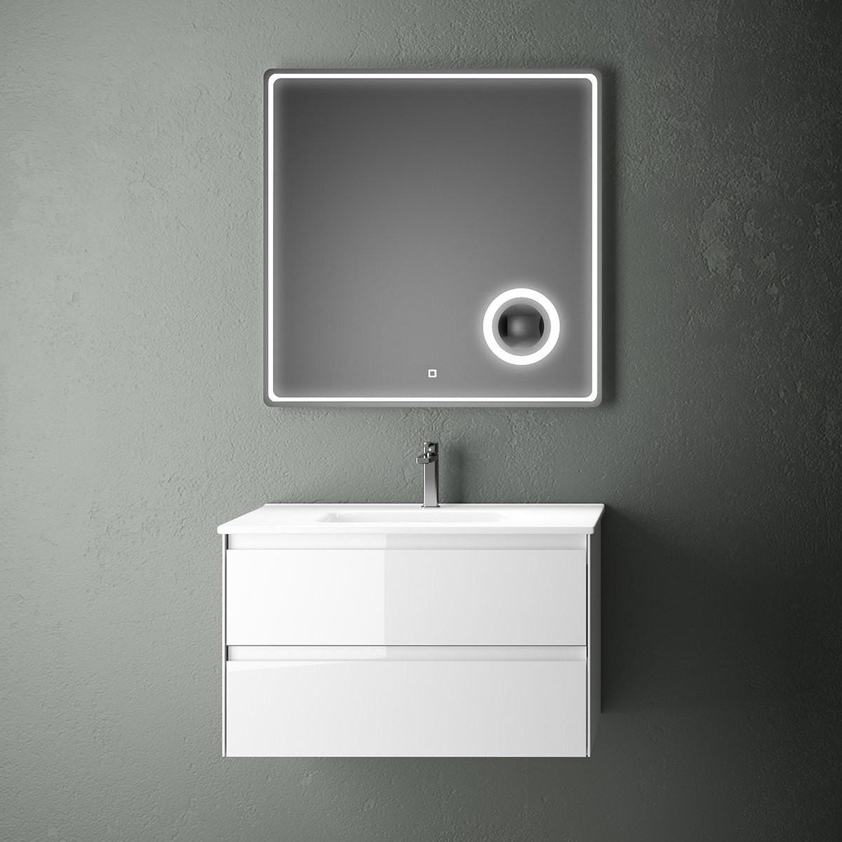 WS Bath Collections Perla C80 Perla 32″ Wall Mounted Single Basin – Wood