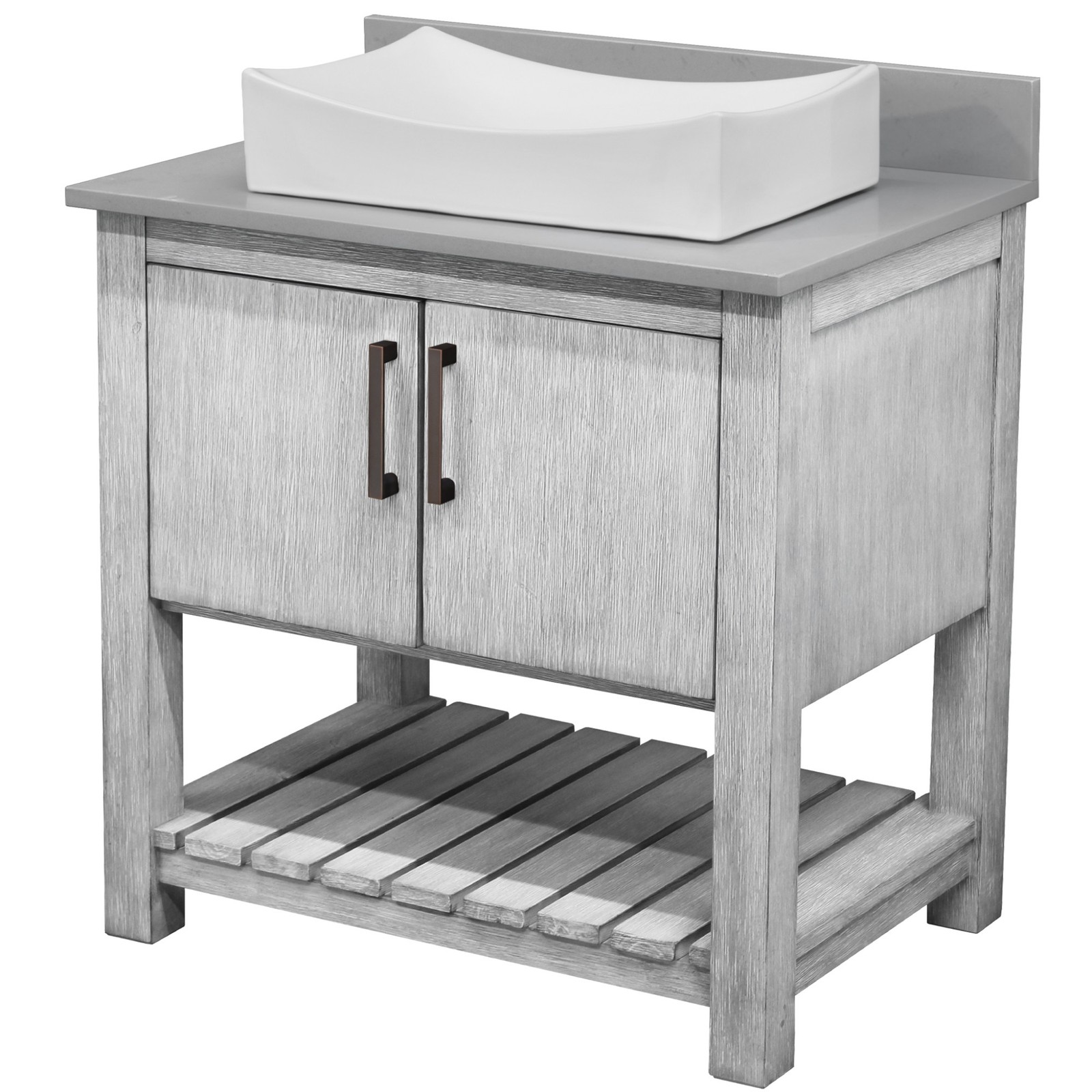 Miseno MV-30SG-NOBV-280-324C-MIR 30″ – Stonewash Grey / Storm Grey Top / Matte
