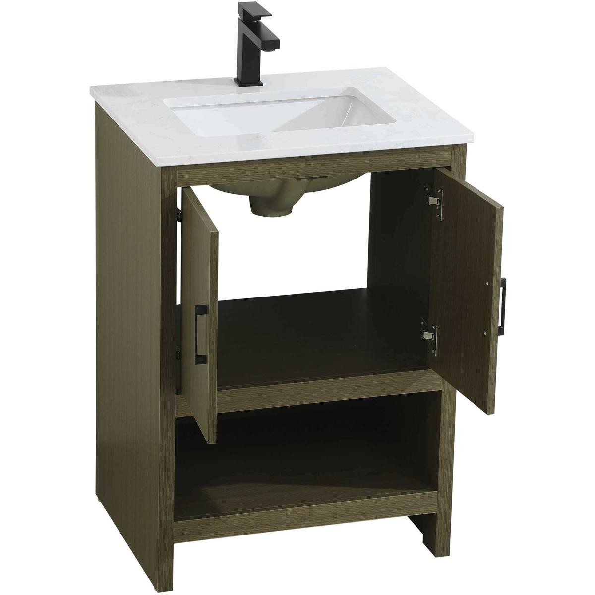 Elegant Lighting VF25224MCB Ira Vanity Chestnut Brown