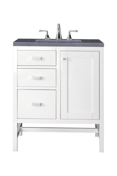 30″ James Martin Addison E444-V30-GW-3CSP Vanity Cabinet Charcoal Soapstone Top