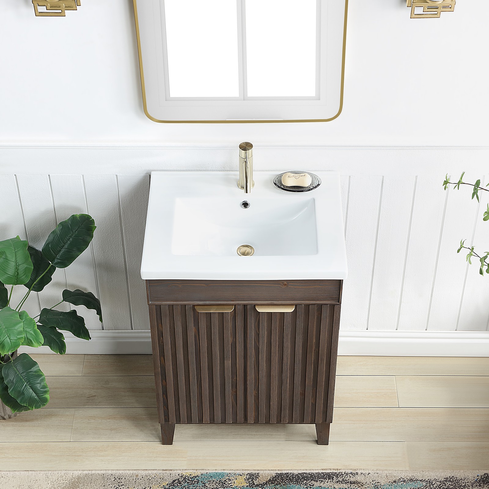 Miseno MV-PALO24-WHT Palos 24″ – Spruce Antique Brown