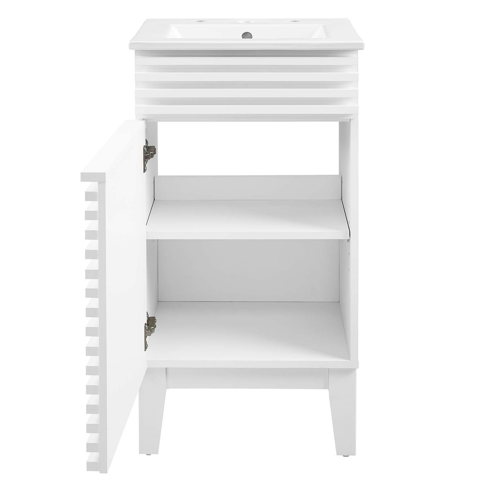 Modway Render 18″ Bathroom Vanity With Sink in White White