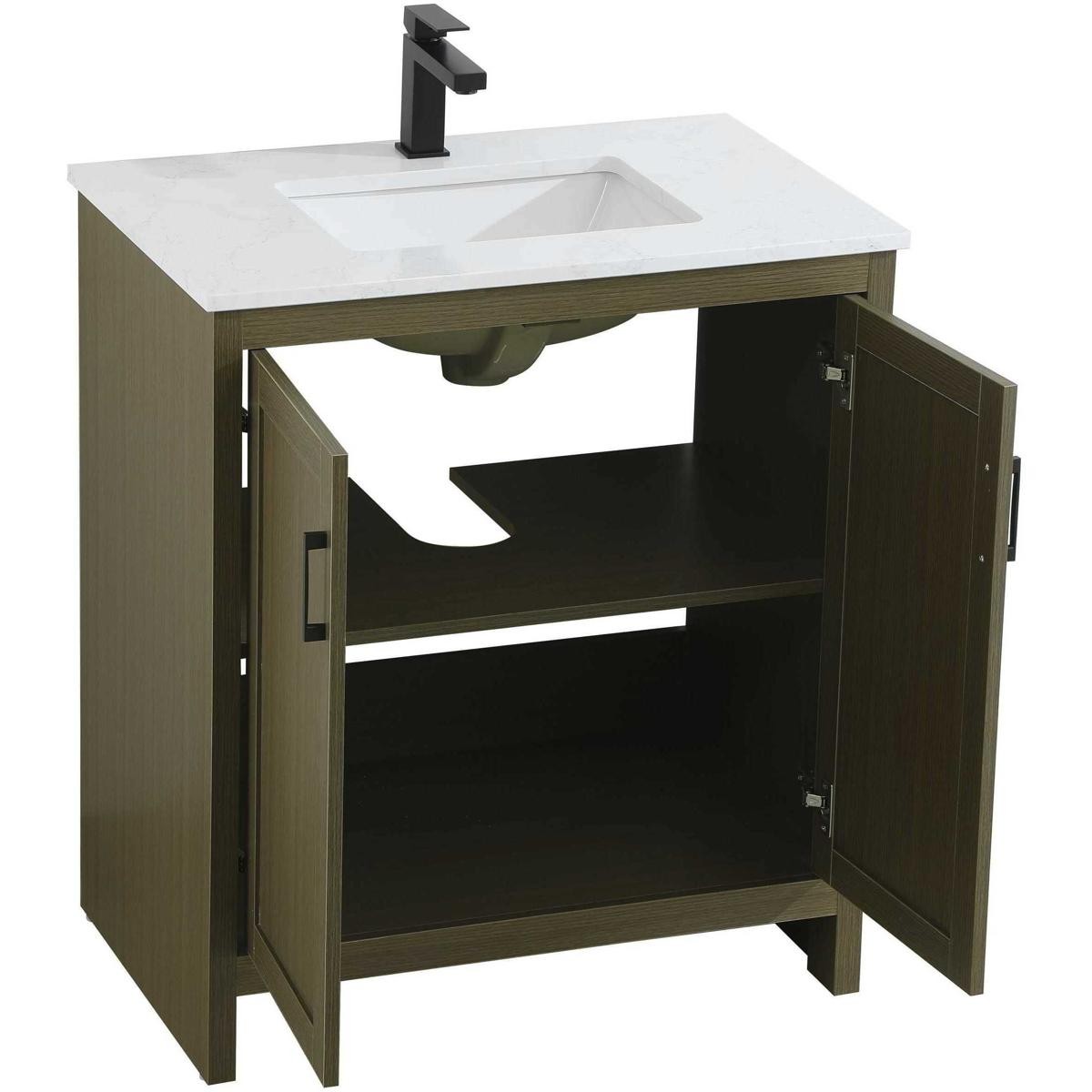 Elegant Lighting VF25130MCB Finnley Vanity Chestnut Brown