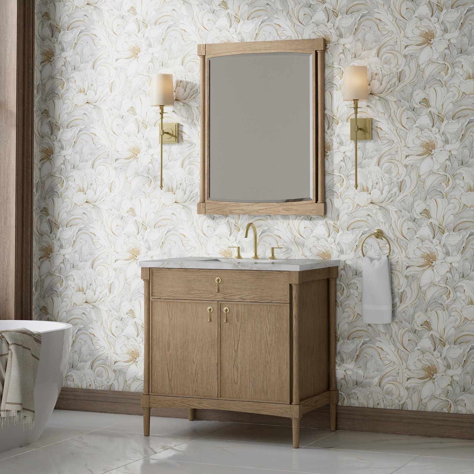 James Martin Vanities D680-V36-3VSL Kinnsden 36″ – Sable Oak