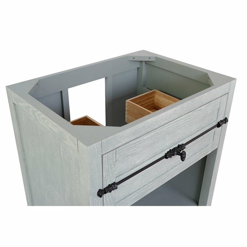 Plantation 30″ Modern Solid Wood Vanity in Gray Ash (Cabinet Only)