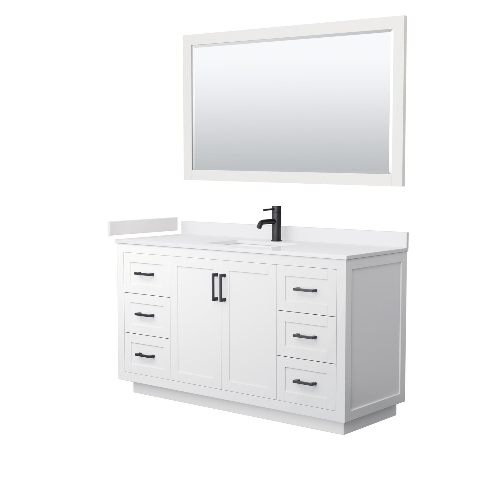 Wyndham Collection WCF2929-60S-VCA-M58 Miranda 60″ – Green / Carrara Cultured