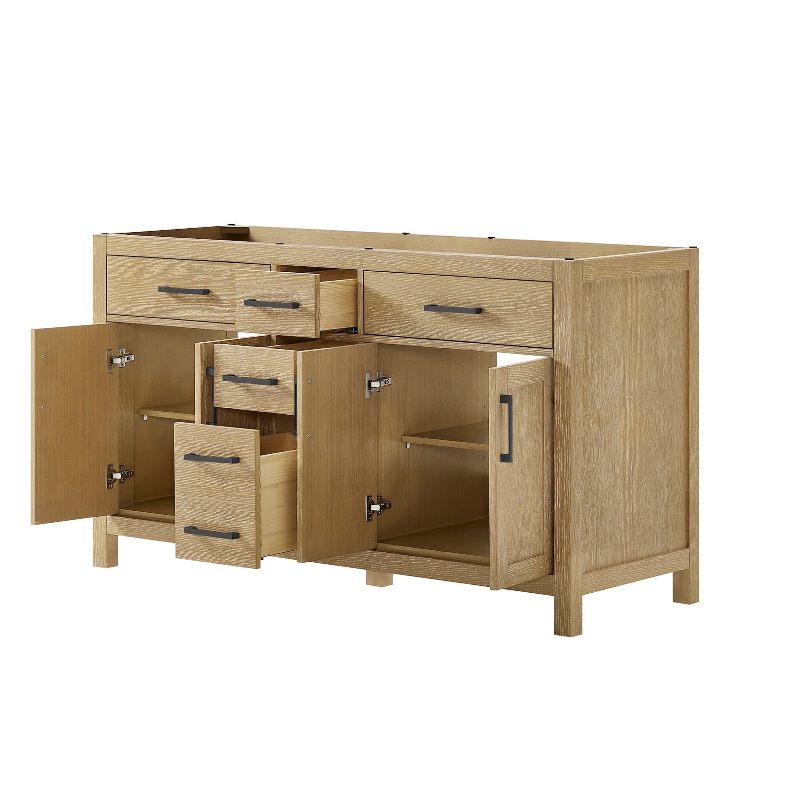 Wyndham Collection WCG242460D-CX-MXX Beckett 59″ Double – White / Brushed Gold