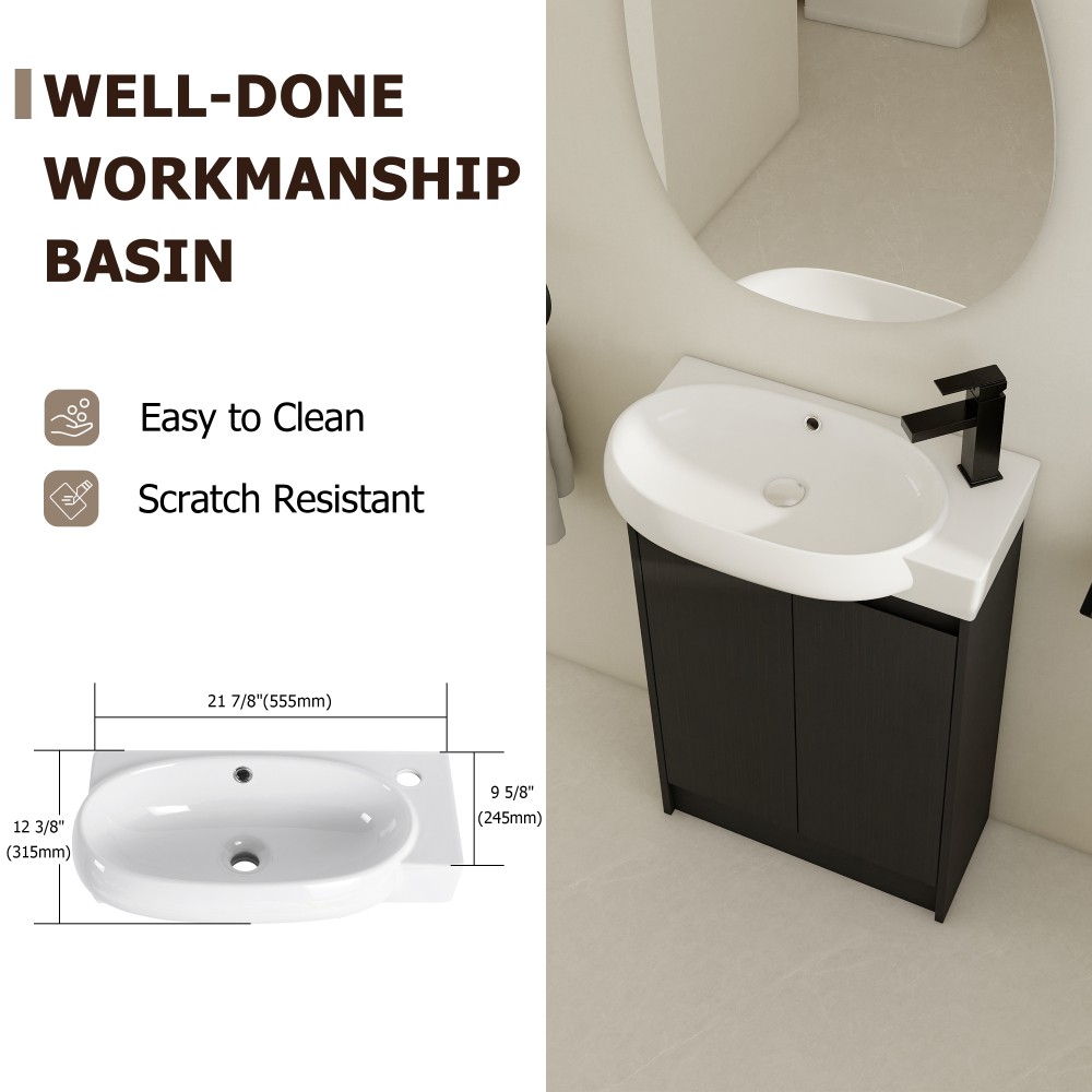 Freestanding Bathroom Vanity W Sink Soft Close Doors