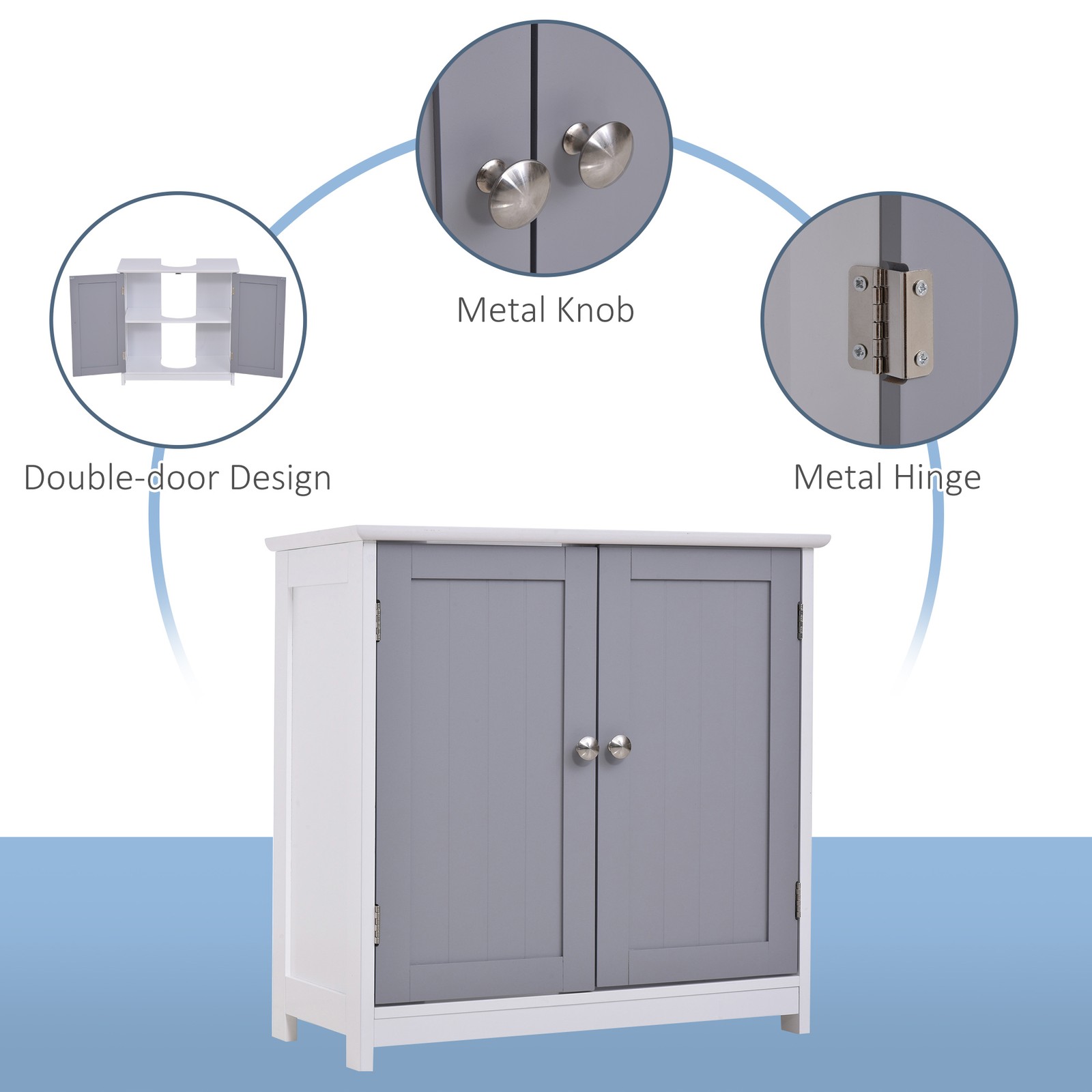 Pedestal Sink Storage Cabinet, Vanity Base Cabinet, Under Sink Bathroom Cabinet