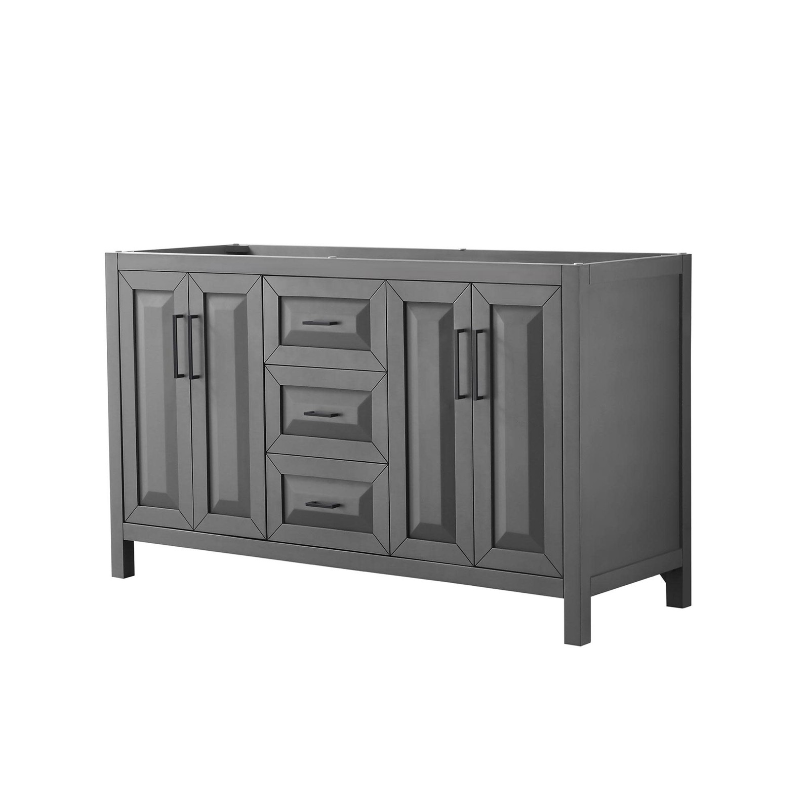 Wyndham Collection WCV252560DCXSXXMXX Daria 59″ Double – Dark Gray / Matte Black